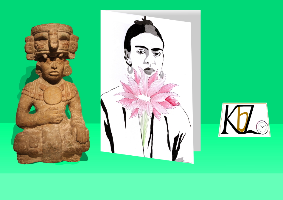 Frida Kahlo mit Echinopsis